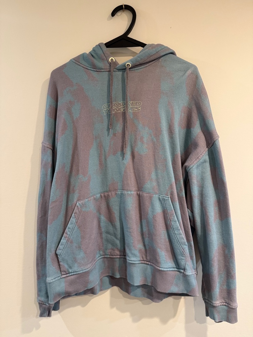 Blue-Grey Tie-Dye Hoodie
